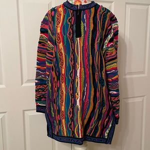 Vintage Coogi sweater biggie rainbow 1/4 zip textured Australian sweater